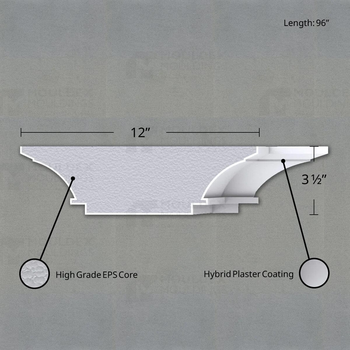 THE NATALINA INTERIOR PLASTER CEILING BEAM MOULDING