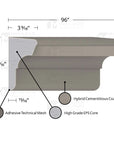 MX211 Composite Window Sill Exterior Moulding