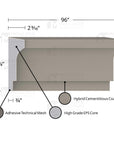 MX301 Composite Middle Center Band Exterior Moulding