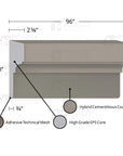 MX313 Composite Middle Center Band Exterior Moulding