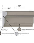 MX315 Composite Middle Center Band Exterior Moulding
