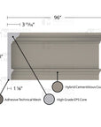THE TUXEDO (14") COMPOSITE EXTERIOR CORNICE MOULDING