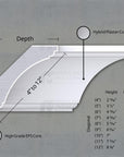 THE ESSEX INTERIOR PLASTER CROWN CORNICE MOULDING