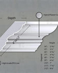 THE FLORENCE INTERIOR PLASTER CROWN CORNICE MOULDING