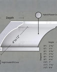 THE NATALINA INTERIOR PLASTER CROWN CORNICE MOULDING