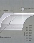 THE BIANCA INTERIOR PLASTER CROWN CORNICE MOULDING