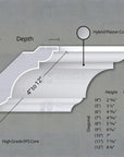 THE BELVEDERE INTERIOR PLASTER LIGHT COVE MOULDING