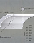 THE BIANCA INTERIOR PLASTER LIGHT COVE MOULDING