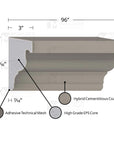 MX210 Composite Window Sill Exterior Moulding