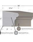 MX214 Composite Window Sill Exterior Moulding