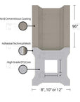 MX801 Composite Exterior Column Shaft Wrap