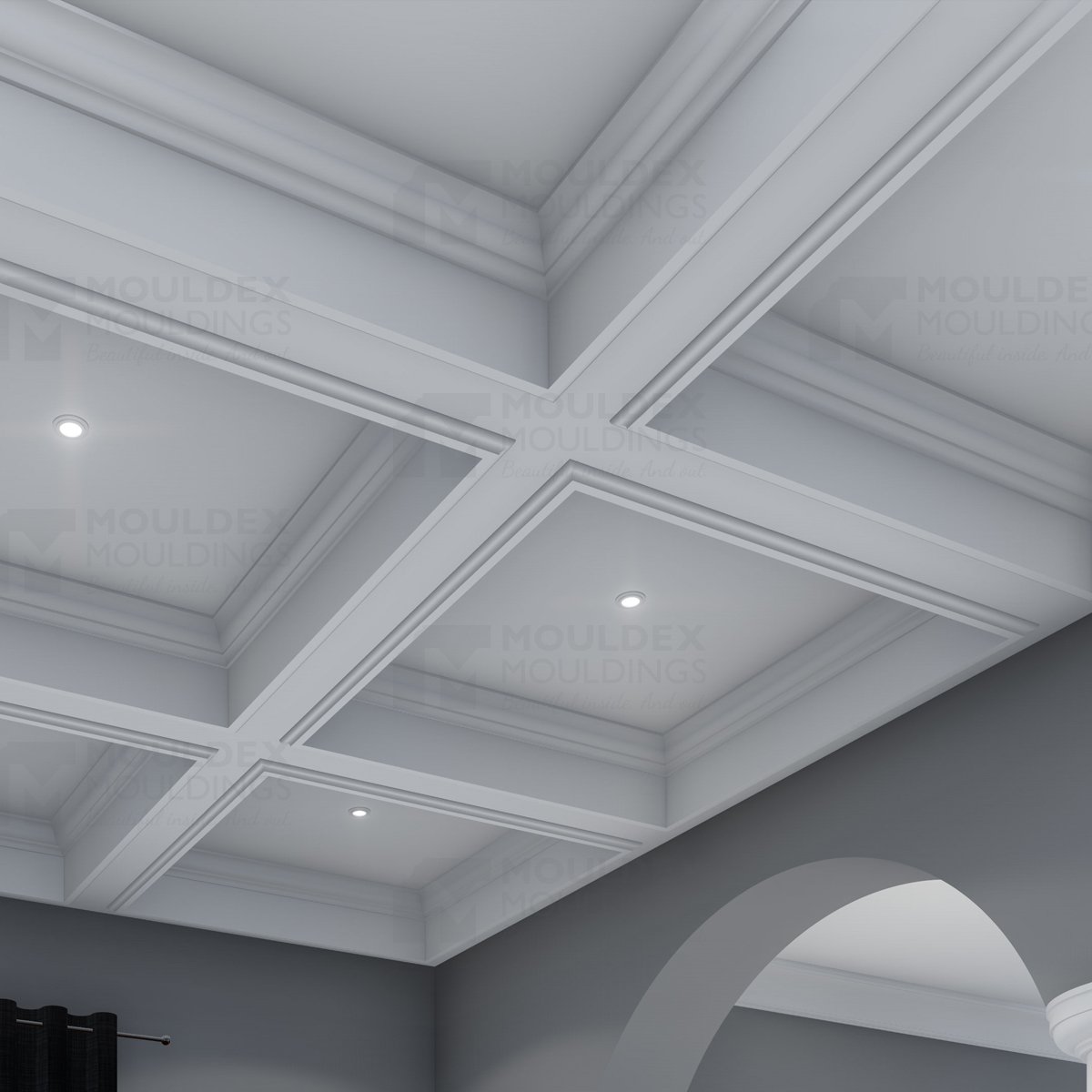 The Camelot  One Piece Interior Plaster Ceiling Beam