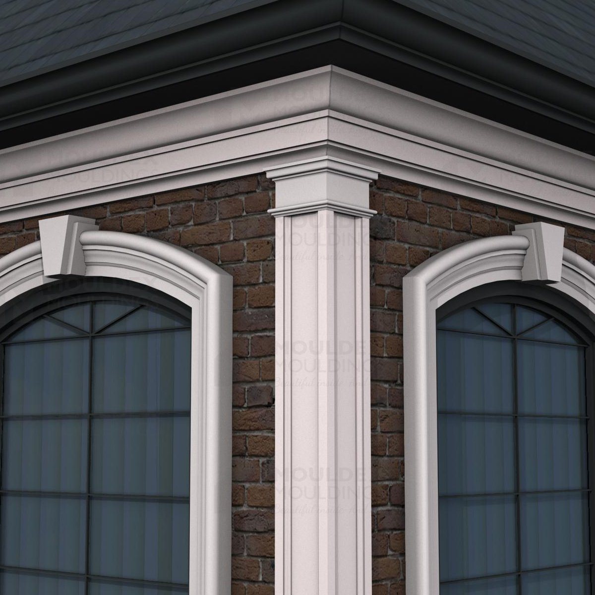 The Moderna 6 Exterior Composite Pilaster