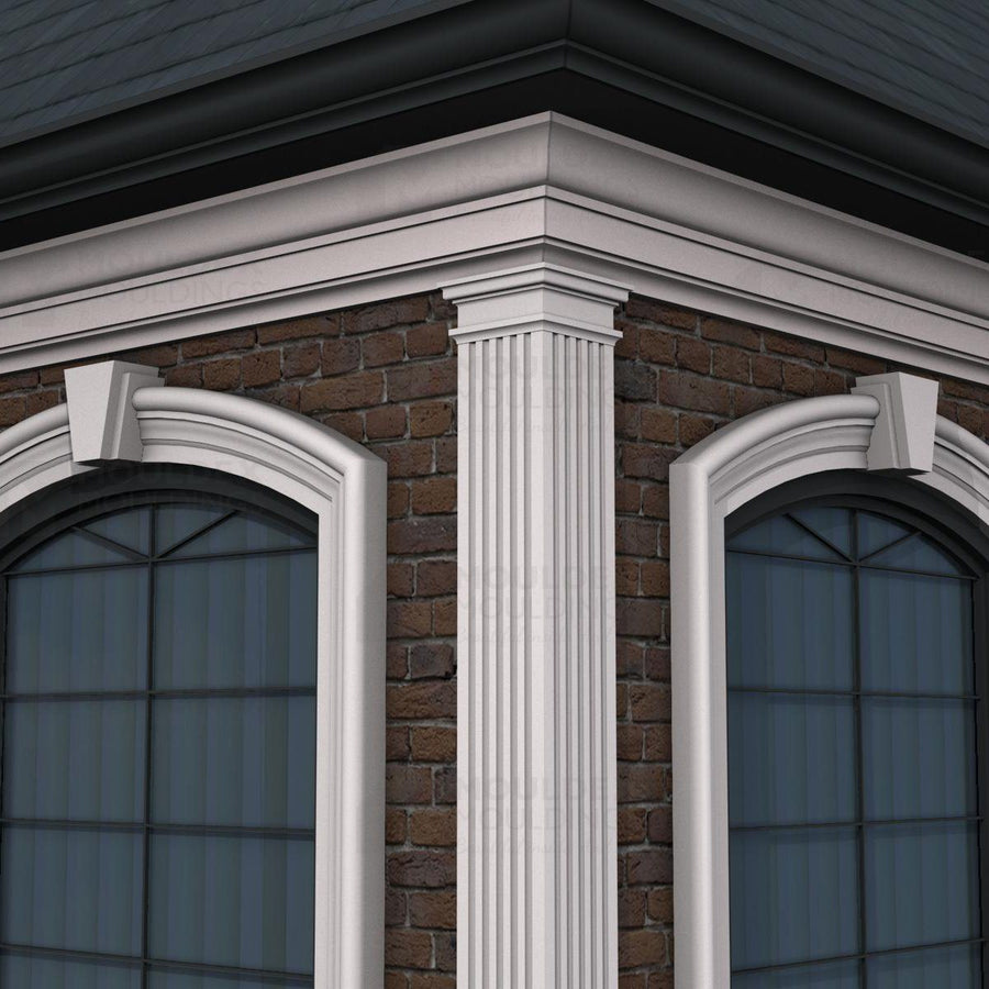 The Flute 6 Exterior Composite Fluted Pilaster