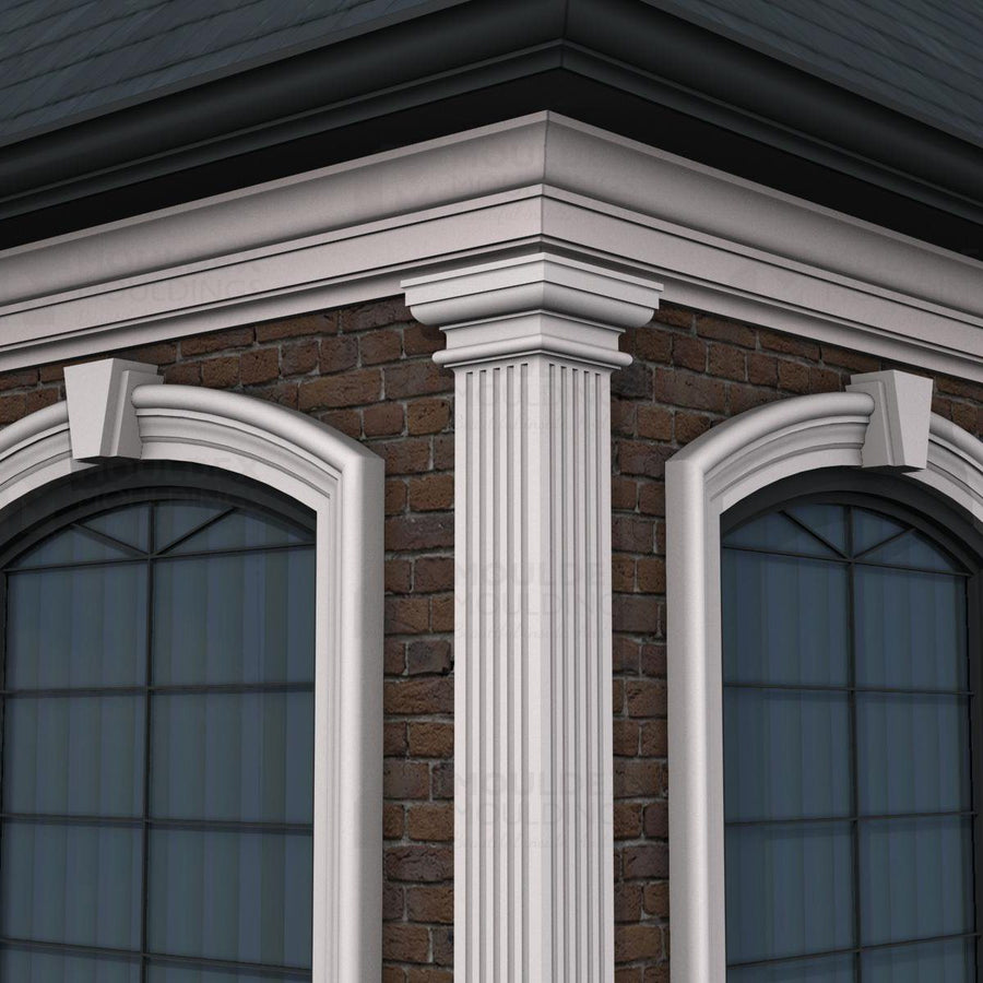 The Flute 8 Exterior Composite Fluted Pilaster