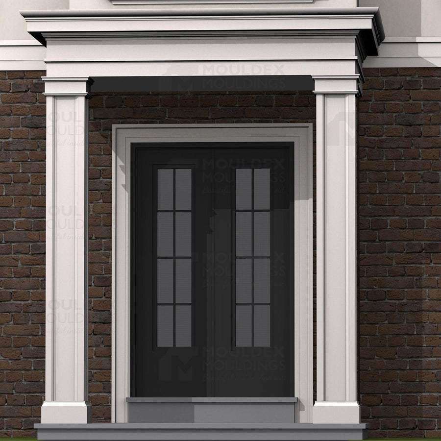 The Danforth Exterior Composite Pilaster And Square Column Capital Exterior Moulding Design Example