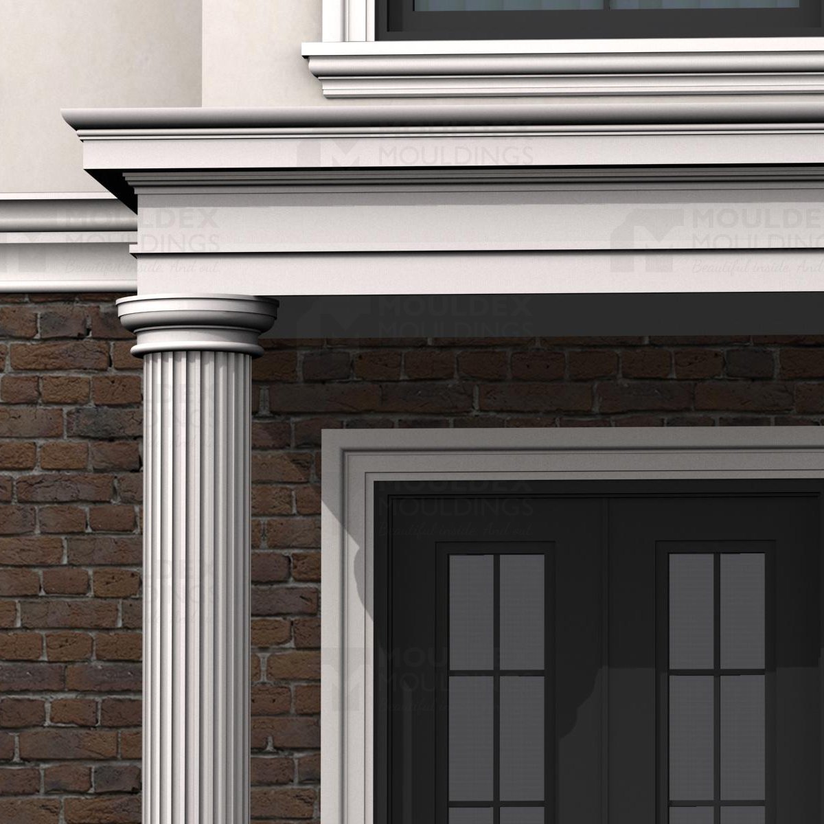 The Roma Composite Exterior Round Fluted Column Wrap